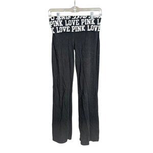 Victoria's Secret PINK Yoga Pants Logo Waist Bling Size Small